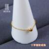 18k gold cross link pass gold beads