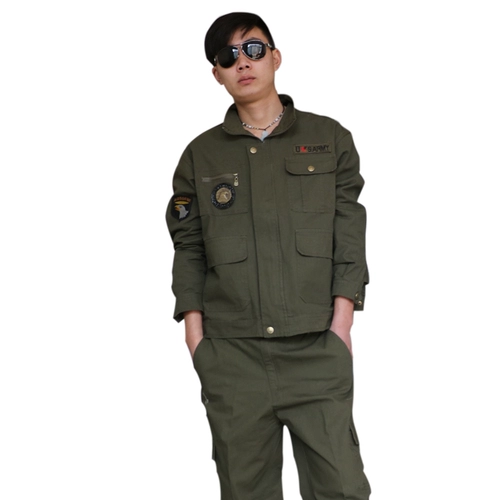 Хлопковый износостойкий комбинезон, лонгслив, увеличенная толщина