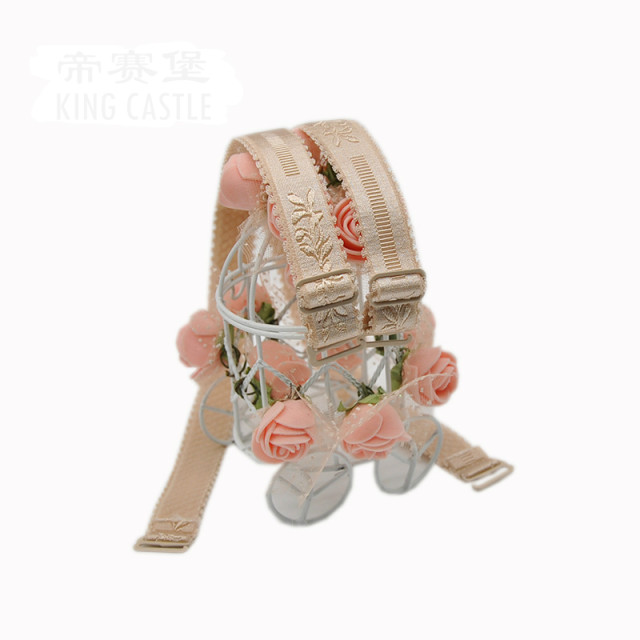 ສາຍບ່າ Jacquard ສາມາດປັບໄດ້ ສາຍບ່າ lace elastic