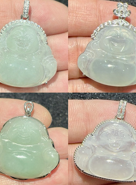 定做佛公925银包边18k金无事牌