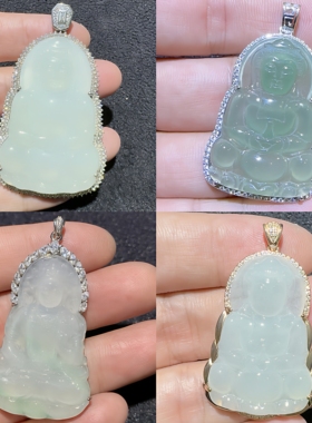 定做佛公925银包边18k金无事牌