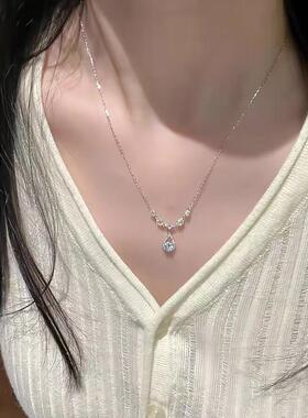 「人鱼之泪」s999纯银项链女轻奢小众高级感锁骨链送女友生日礼物