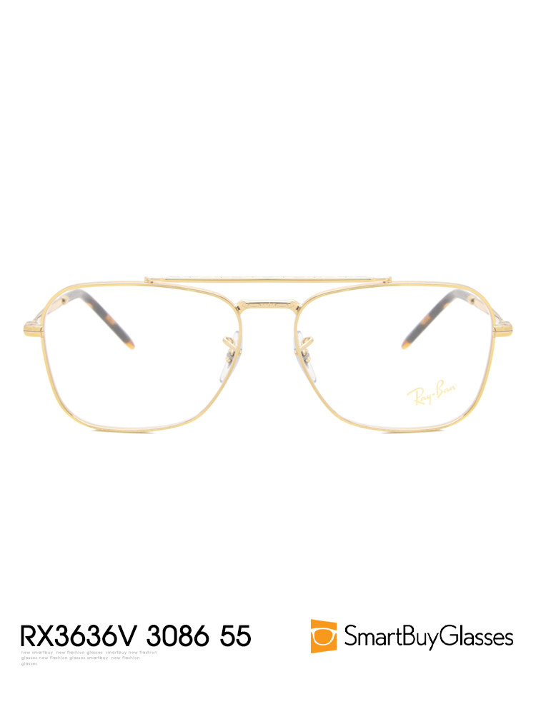 ray-ban时尚舒适金丝边双梁眼镜架 SmartBuy海外眼镜架