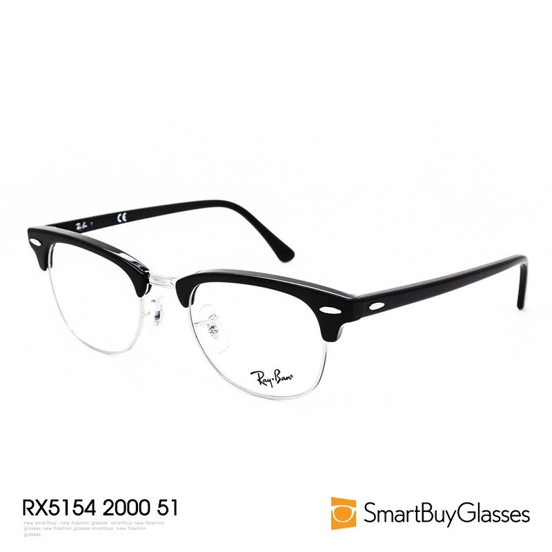 rayban框架男款半框复古型眼镜框 SmartBuy海外定制成品光学镜