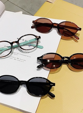 张婧仪同款复古玳瑁书呆子墨镜茶