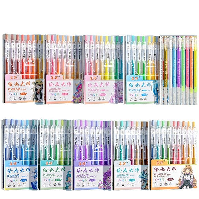 Painting master pens in various colors Morandi color