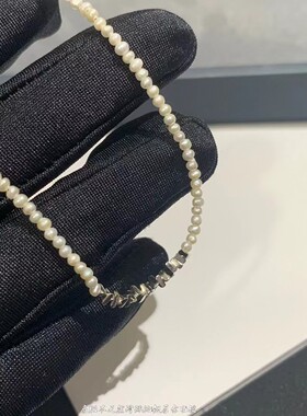 天然珍珠碎银子项链日韩冷淡风网红爆款女D家2026新款百搭锁骨链