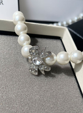 奥米迪奥白色珍珠项链女高贵气质