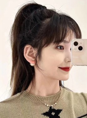 七星钻D字母项链2026年新款百搭锁骨链仙女水晶钻石短款颈链