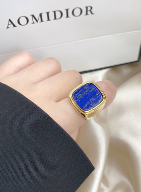 奥米迪奥方形几何戒指2024年新款