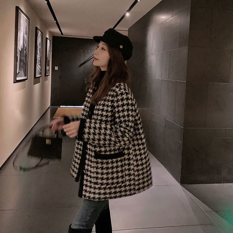 2022秋冬新款韩版宽松百搭加厚毛呢小个子大衣_爱追随服装城_女装_女士精品-第4张图片-提都小院