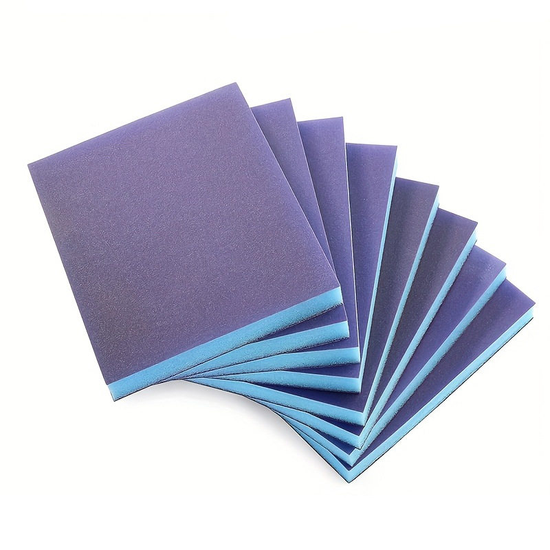 进口蓝色双面海绵砂块砂纸木门木工楼梯工艺品油漆金属抛光砂砖,淘宝优惠券,粉丝福利购,淘宝优惠卷