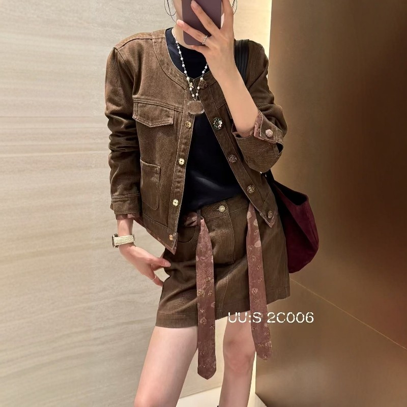 欧洲站2025秋季新款V+.COM时尚牛仔套装长袖夹克外套半身裙两件套,淘宝优惠券,粉丝福利购,淘宝优惠卷
