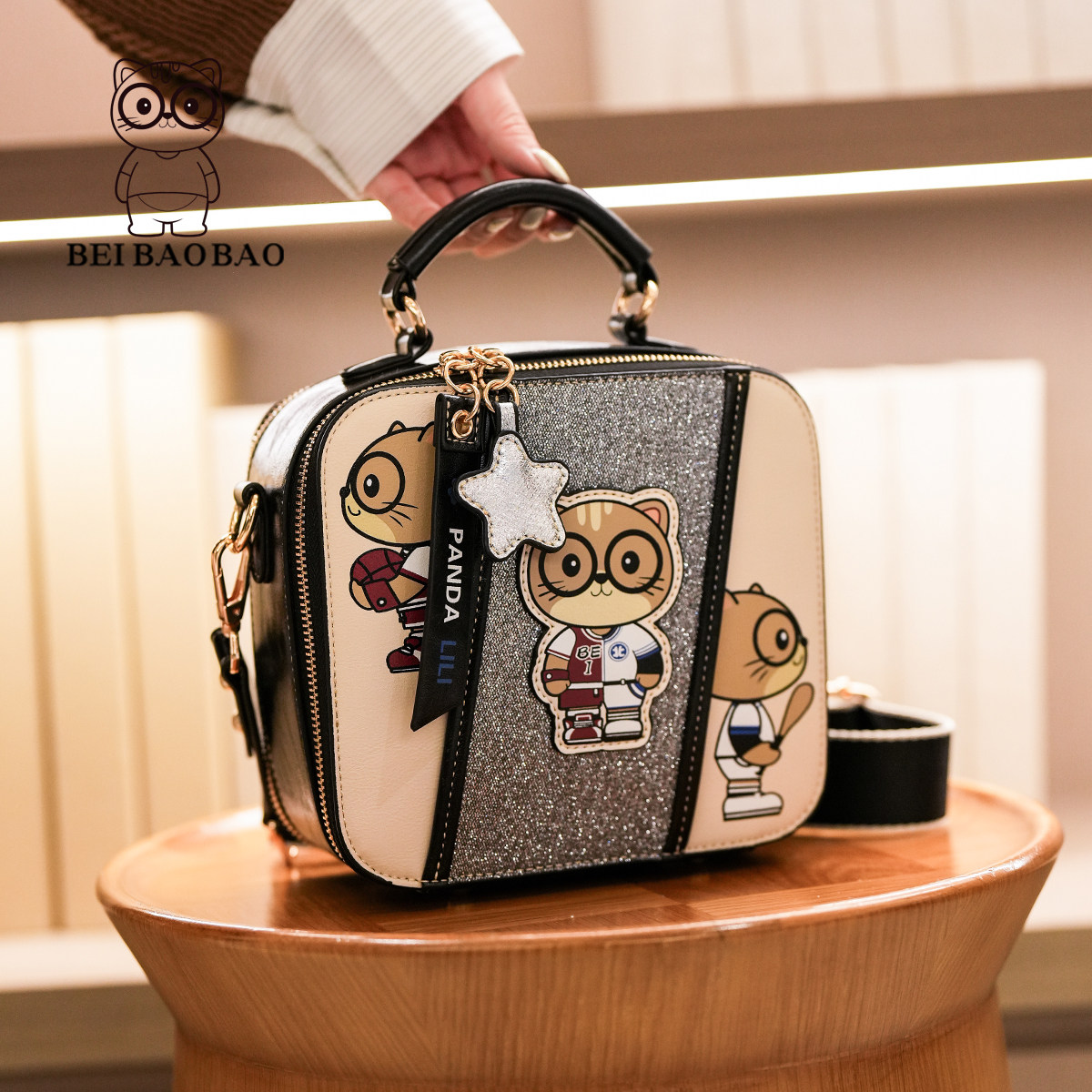 北包包新款潮时尚百搭手提小包包青春校园卡通设计女包单肩斜挎包,淘宝优惠券,粉丝福利购,淘宝优惠卷