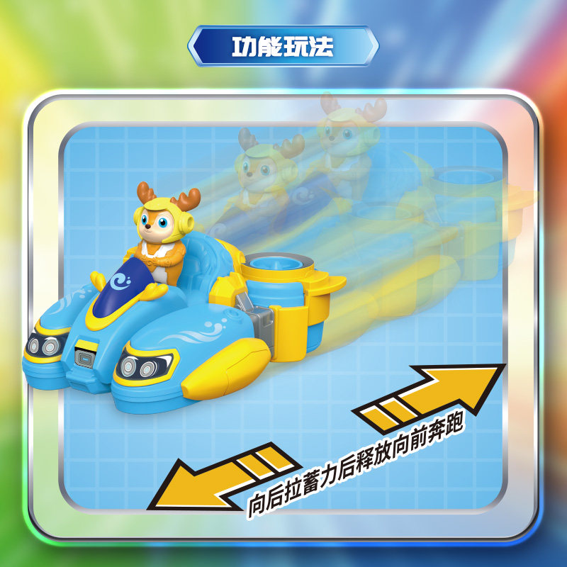Genuine Invincible Deer Team mini giant car series children's toys pull-back car sliding birthday gift for boys and girls