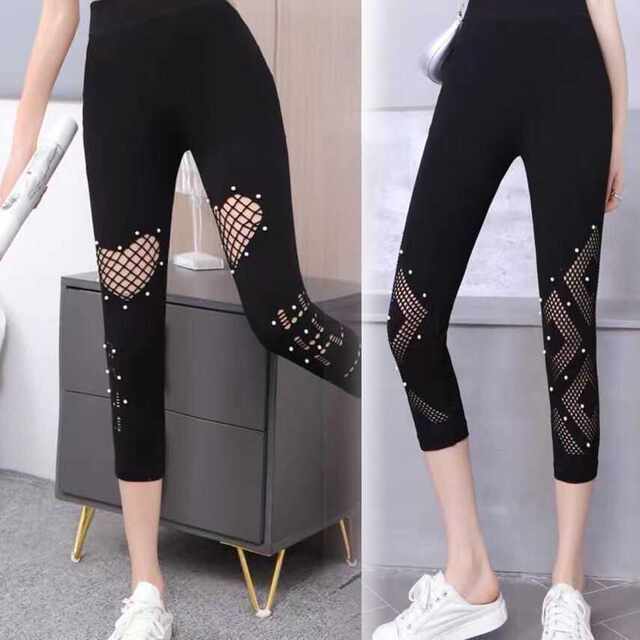 ຕາຫນ່າງທີ່ຫຍຸ້ງຍາກບາງໆ cropped pants modal fiber