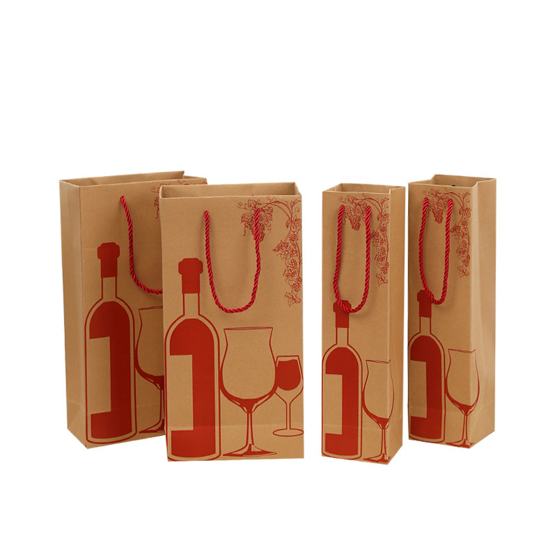 单支双支装红酒礼品袋葡萄酒礼袋商务伴手礼纸袋牛皮纸手提袋定制,淘宝优惠券,粉丝福利购,淘宝优惠卷