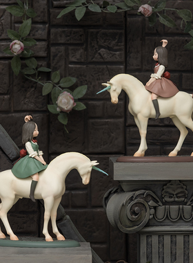 白夜童话梦马送新人结婚小摆件