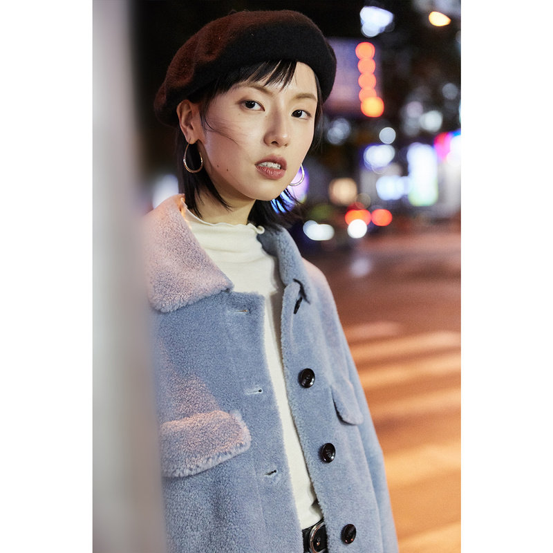 naivee 2020冬季新款通勤工装大衣 naivee短外套