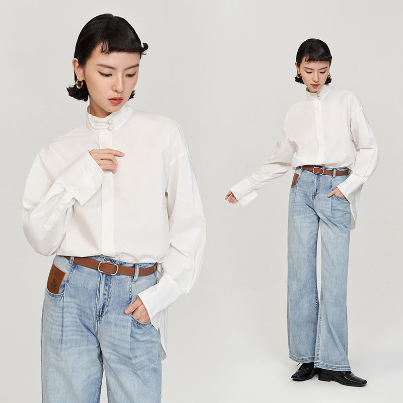 naivee宫里的世界22春款盘扣白衬衫 naivee衬衫