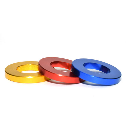 CNC工艺彩色铝合金阳极氧化加厚平垫片平垫圈介子内3*外6mm钛灰色 - 图2