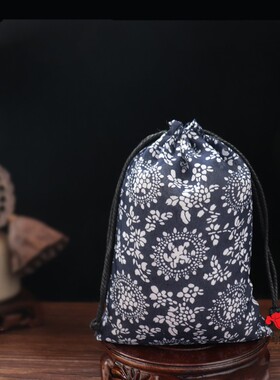13*18中号草药茶叶香料布袋子拉绳布袋子抽口瓷器饰品包装