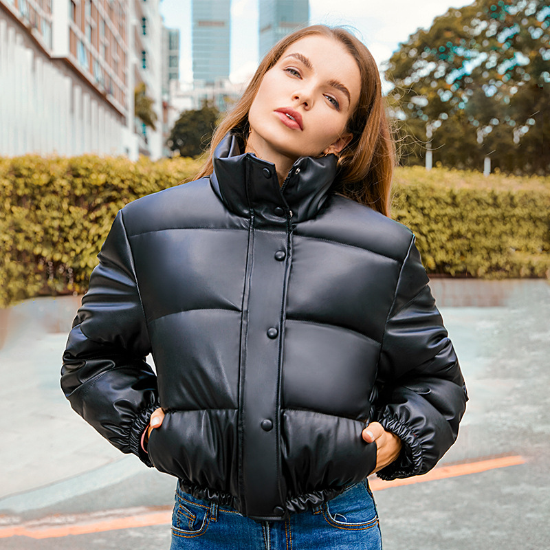 2023Winter women coat Warm thick leather Parkas femme jacket - 图2