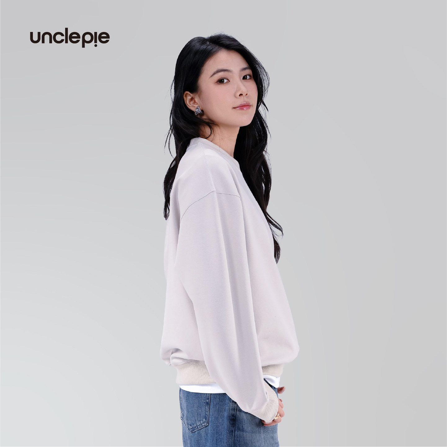 食贫道UnclePie新年圆领卫衣原创轻暖百搭红色蓝白秋冬潮情侣休闲