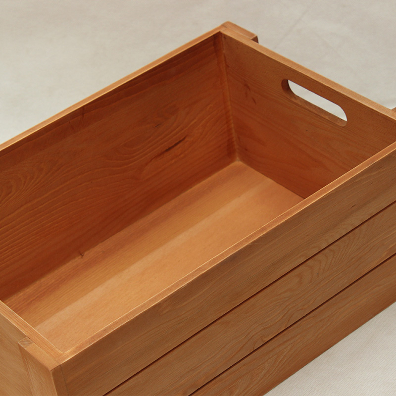 大号无盖桌面实木收纳箱子工具箱杂物箱储物箱各种尺寸收纳盒定制 - 图1