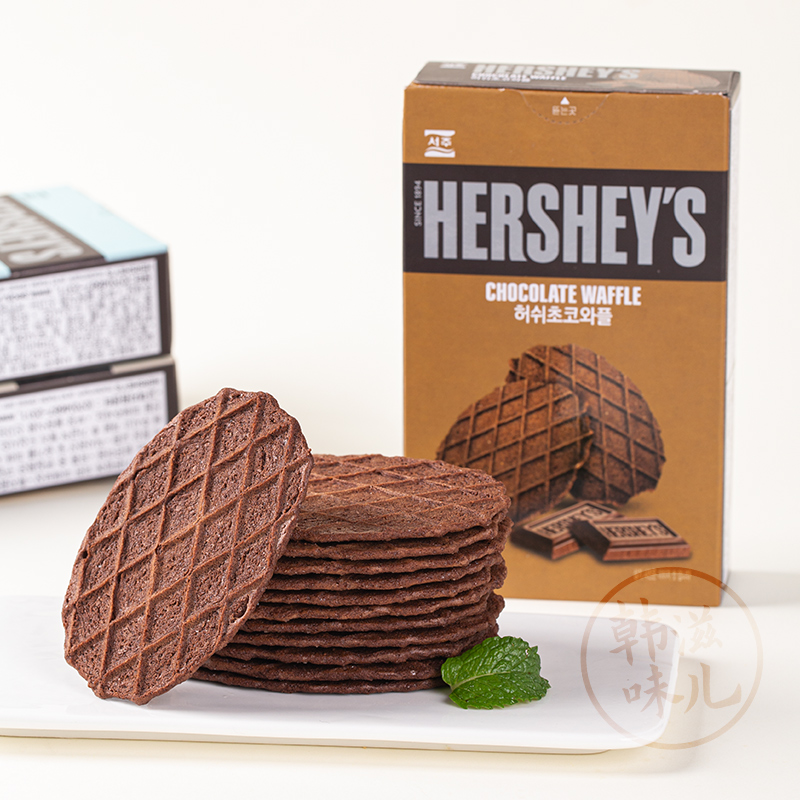 韩国进口HERSHEY‘S好时巧克力华夫脆饼干可可薄脆瓦夫办公室零食 - 图0