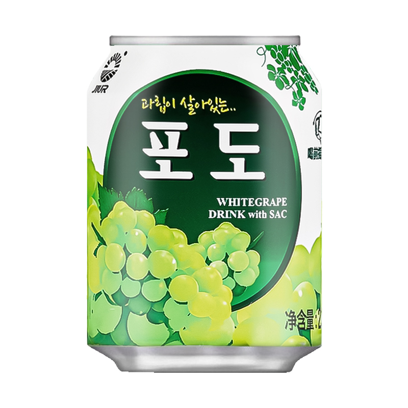 韩国进口九日牌葡萄果汁果肉饮料238ml*12罐橙子草莓饮品礼盒整箱 - 图3