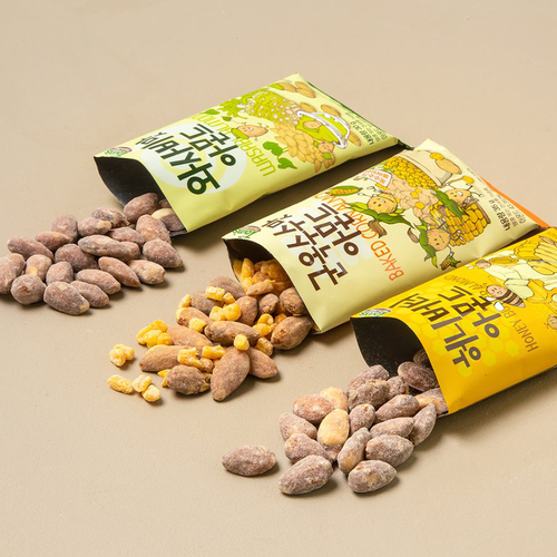 韩国进口HBAF芭蜂蜂蜜黄油扁桃仁腰果芥末汤姆农场坚果小包装零食
