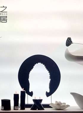 新中式禅意佛首摆件民宿玄关