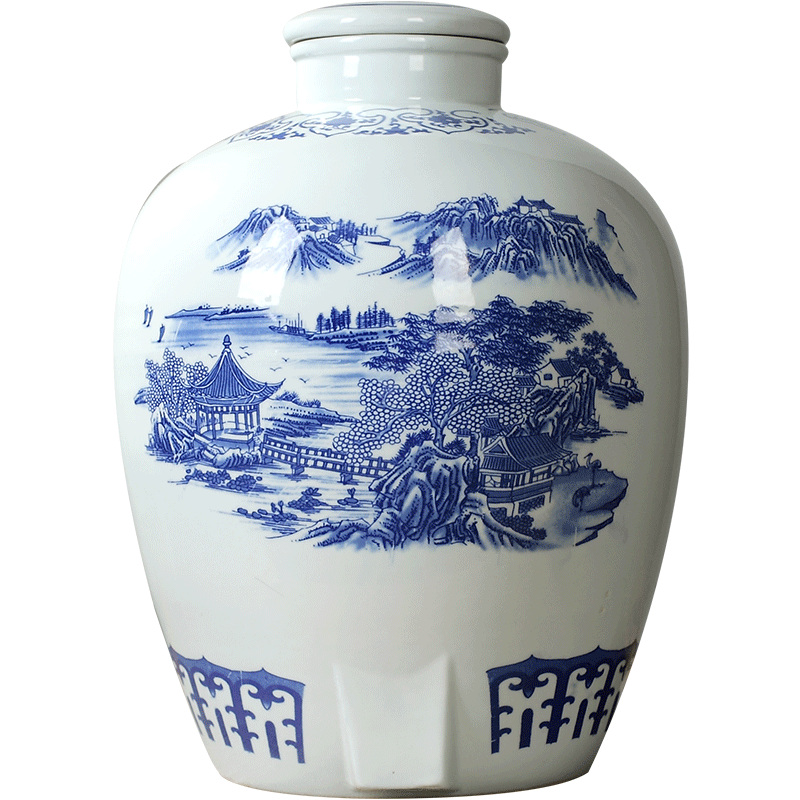 景德镇陶瓷酒坛酒罐10斤20斤30斤50斤装长期存酒专用酒瓶泡酒缸子 - 图3