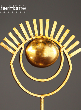 美式风复古做旧铁艺树脂会所摆件