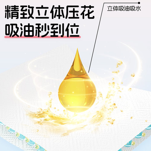 蓝漂400张悬挂式厨房纸巾底部抽取式吸油吸水纸加厚厨房专用抽纸 - 图2