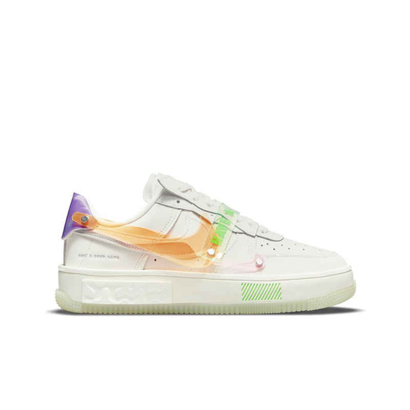 Nike Air Force 1 AF1空军一号 白橙紫LPL联名休闲板鞋DO2332-111 - 图3