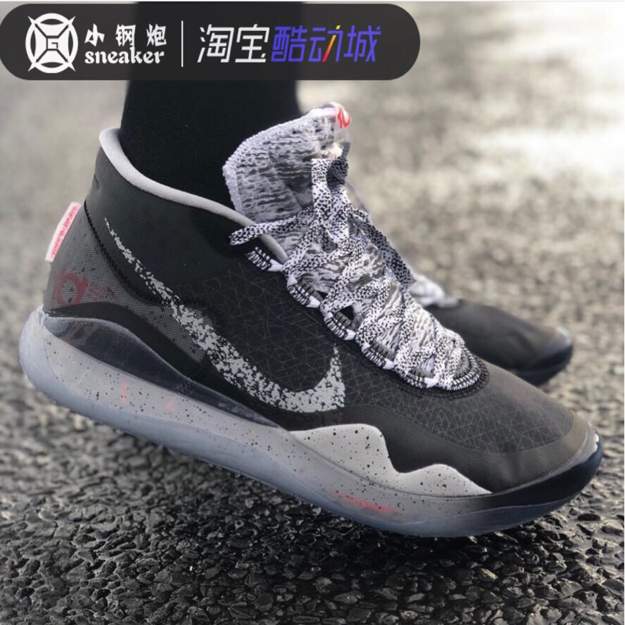 Nike Zoom KD12 杜兰特12代 首发黑白蓝 灰白红篮球鞋 AR4230-001 - 图1