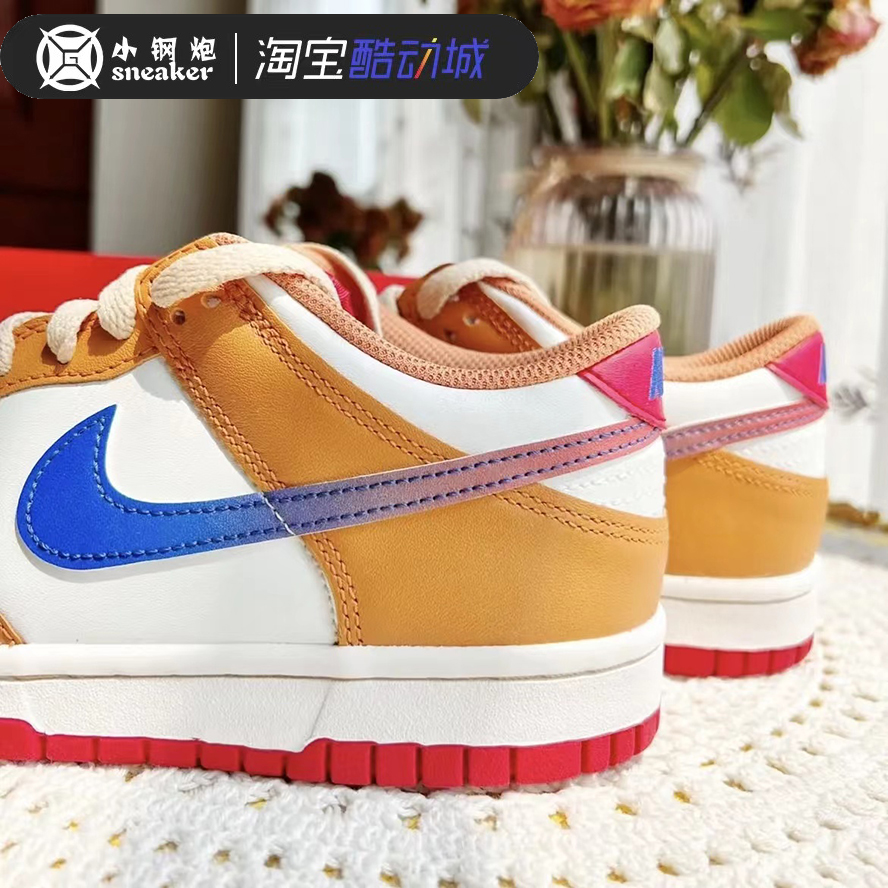 Nike耐克Dunk Low白橙蓝女子运动休闲低帮板鞋DH9765-101 - 图2