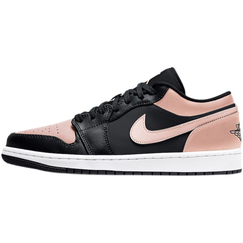 Air Jordan 1 Low AJ1黑粉脚趾黑白粉绿低帮篮球鞋 553558-034-图3