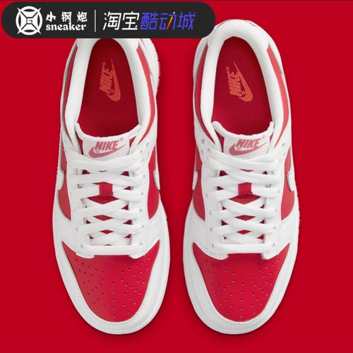 耐克Nike Dunk Low 大学红 白红 运动男女低帮休闲板鞋CW1590-600 - 图2