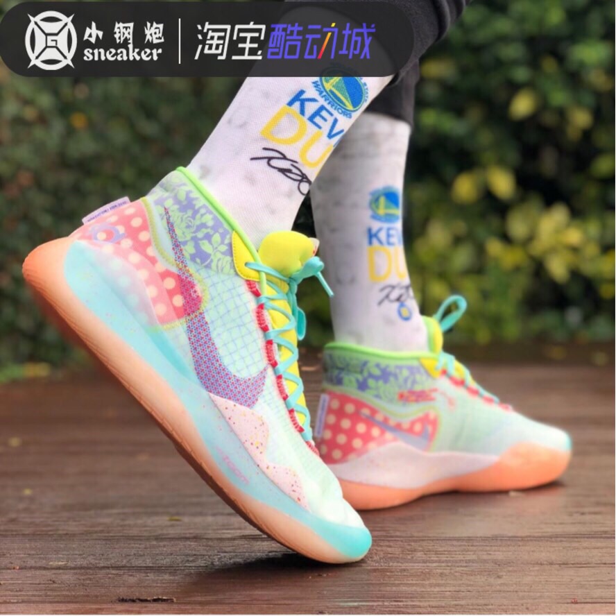 Nike Zoom KD12 杜兰特12代 首发黑白蓝 灰白红篮球鞋 AR4230-001 - 图0