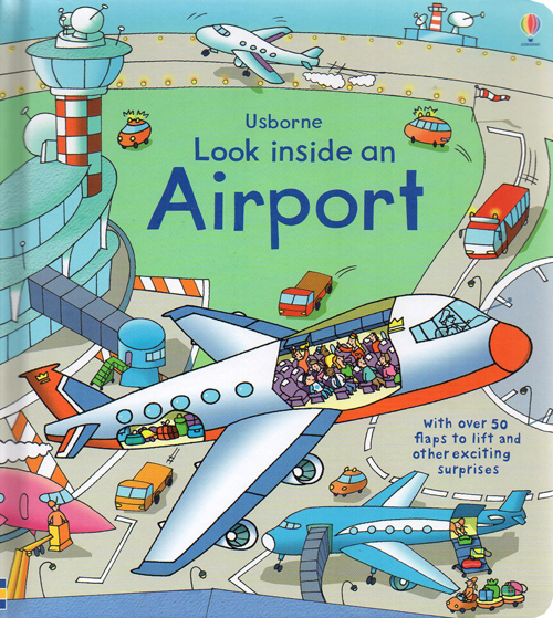 Usborne Look inside An Airport偷偷看里面系列机场百科低幼科普翻翻书认知启蒙纸板书尤斯伯恩-图0