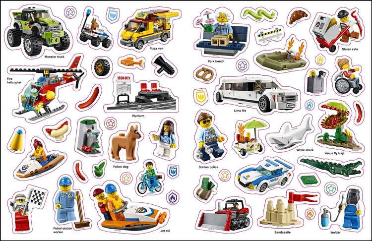 英文原版 DK LEGO City Ultimate Sticker Collection 乐高城市贴纸收藏 益智游戏书附贴纸绘本 含超1000个贴纸 - 图1