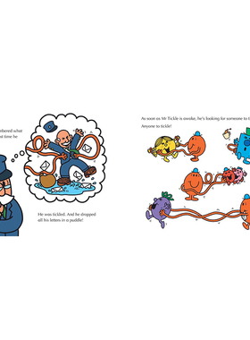 奇先生妙小姐 Mr Men And Little Miss 趣味信件 Mr. Tickle’S Post 英文原版绘本亲子互动绘本