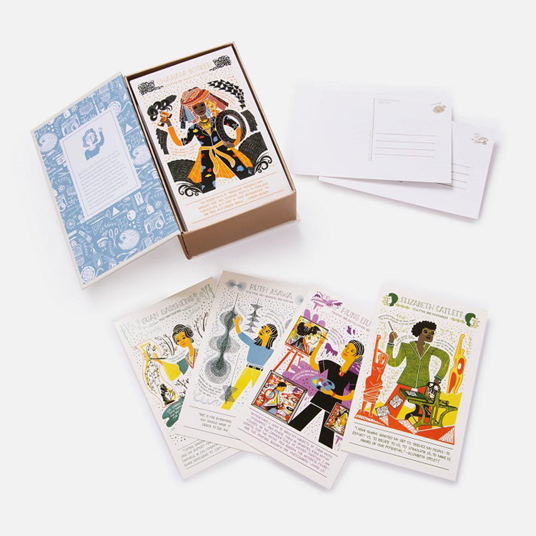 英文原版 Women In Art Postcards 无所畏惧启发世界的位女艺术家卡片 100片 艺术插图中的女性 女性艺术家 文创