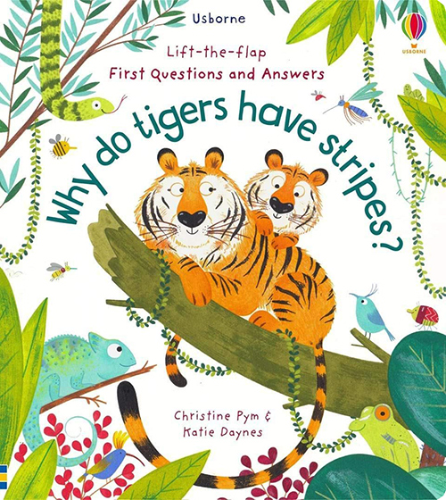 你问我答科普系列 Usborne Why do tigers have stripes为什么老虎有斑纹 英文原版 生活认知纸板翻翻书 尤斯伯恩幼儿科普