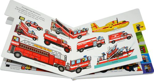 Playtown玩玩镇系列 Farm/Airport/Construction/Playtown Emergency 4册合售 边玩边学 幼儿启蒙绘本童书 纸板翻翻书 交通工具 - 图1
