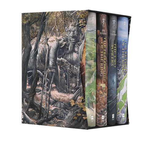 指环王霍比特人魔戒4册盒装 The Hobbit& The Lord of the Rings Boxed Set英文原版彩色插图托尔金中土世界奇幻小说原著-图3