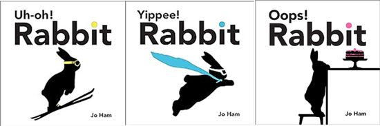 英文原版 Jo Ham’s Rabbit 系列 3册 精装合售 Oops!/Uh-oh!/Yippee! Rabbit 哎呀!兔子儿童英语绘本图画书 Walker 小熊点灯